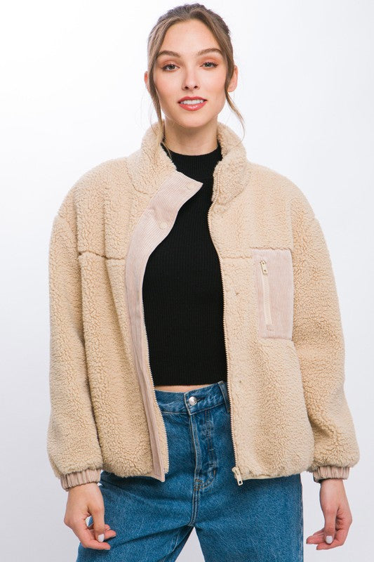 Sherpa Puffer Jacket  HOUSE OF SHE