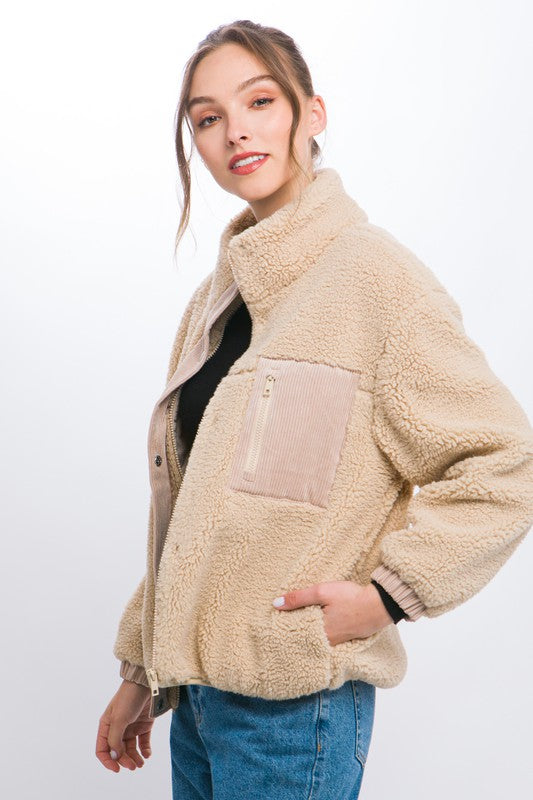 Sherpa Puffer Jacket  HOUSE OF SHE