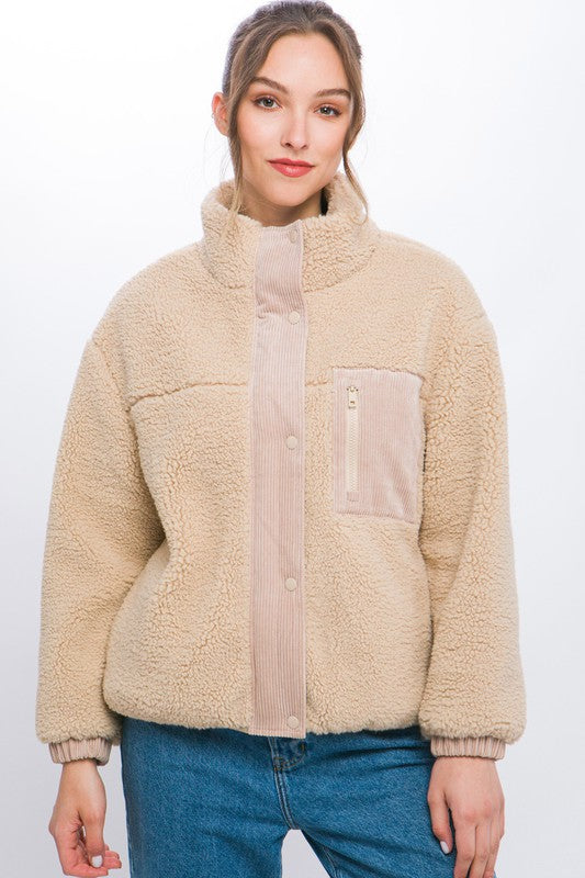 Sherpa Puffer Jacket  HOUSE OF SHE