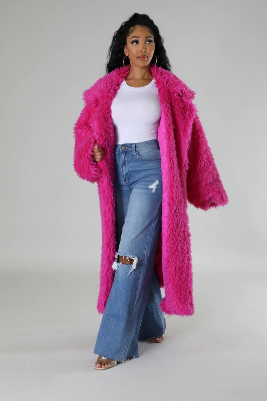 Amy Teddy Faux Fur Coat  HOUSE OF SHE
