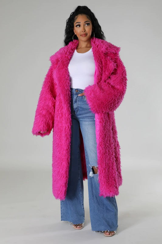 Amy Teddy Faux Fur Coat  HOUSE OF SHE