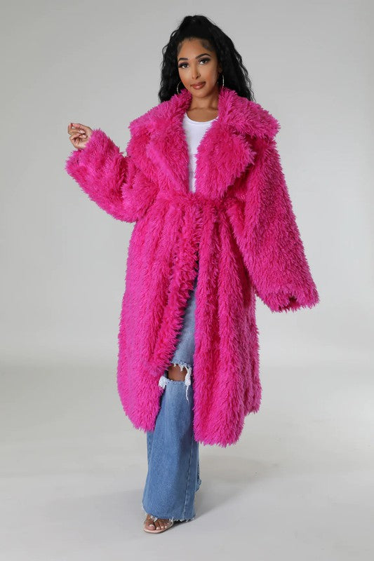 Amy Teddy Faux Fur Coat  HOUSE OF SHE