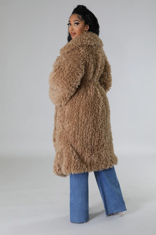 Amy Teddy Faux Fur Coat  HOUSE OF SHE
