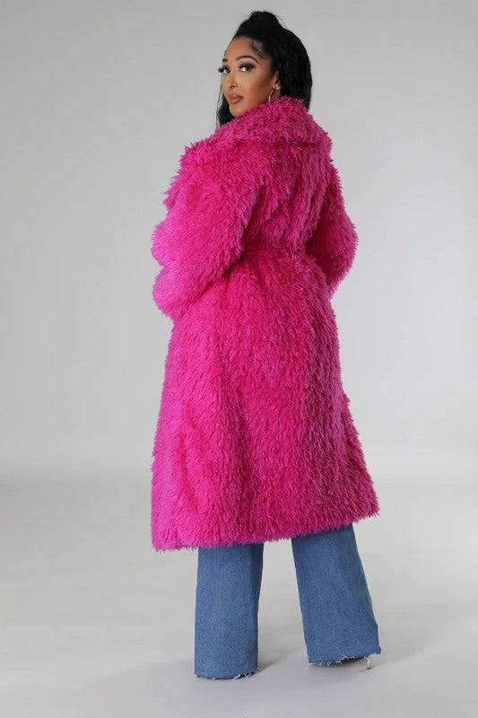 Amy Teddy Faux Fur Coat  HOUSE OF SHE