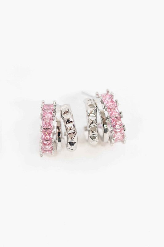 Pink Rocket Hoop Earrings  HOUSE OF SHE