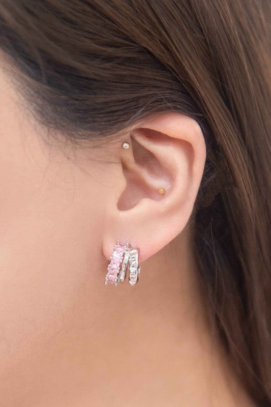 Pink Rocket Hoop Earrings  HOUSE OF SHE