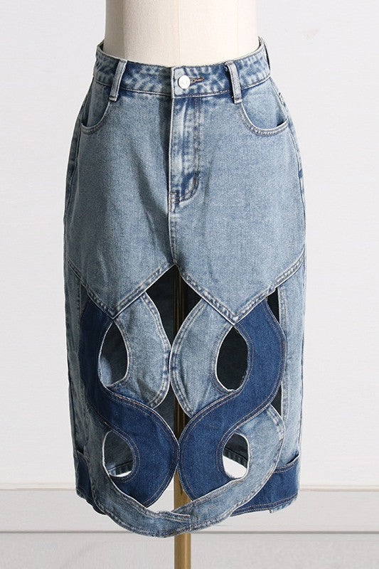 SEXY FASHION STYLE DENIM SKIRT  HOUSE OF SHE