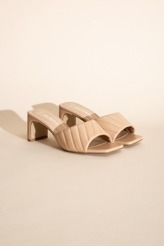 W-NINA SLIDE MULE HEELS  HOUSE OF SHE