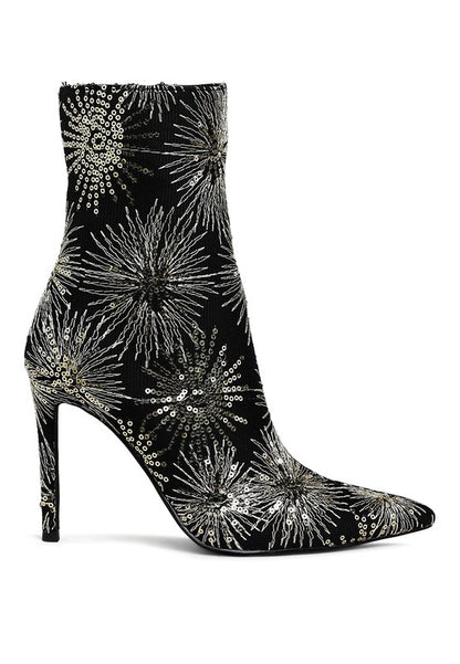 Oleander Sequin Embellished Stiletto Boots  HOUSE OF SHE