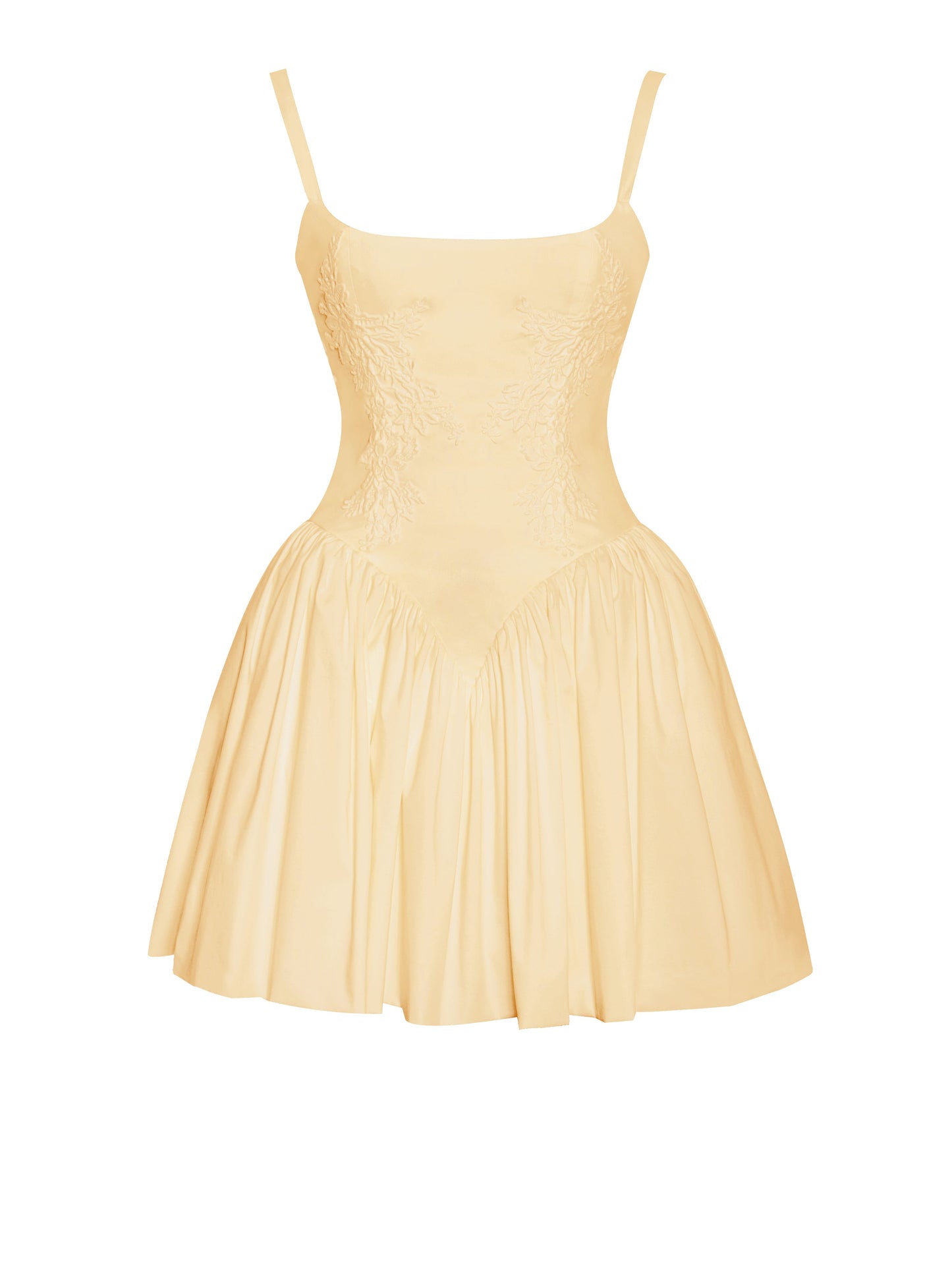 Kadi Yellow Corset Mini Dress