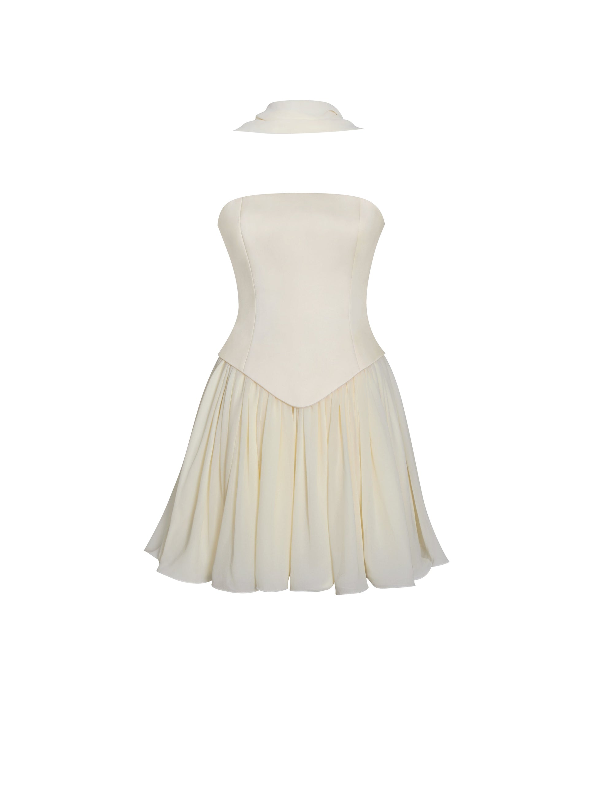 Valentina Butter Yellow Boned Curve Edge Peplum Mini Dress - HOUSE OF SHE