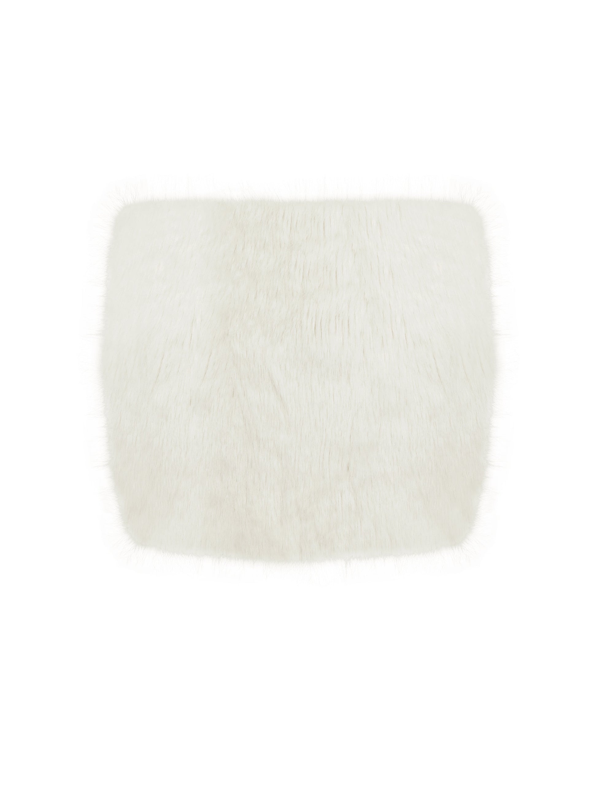 Narla Ivory Low-Waisted Fur Mini Skirt