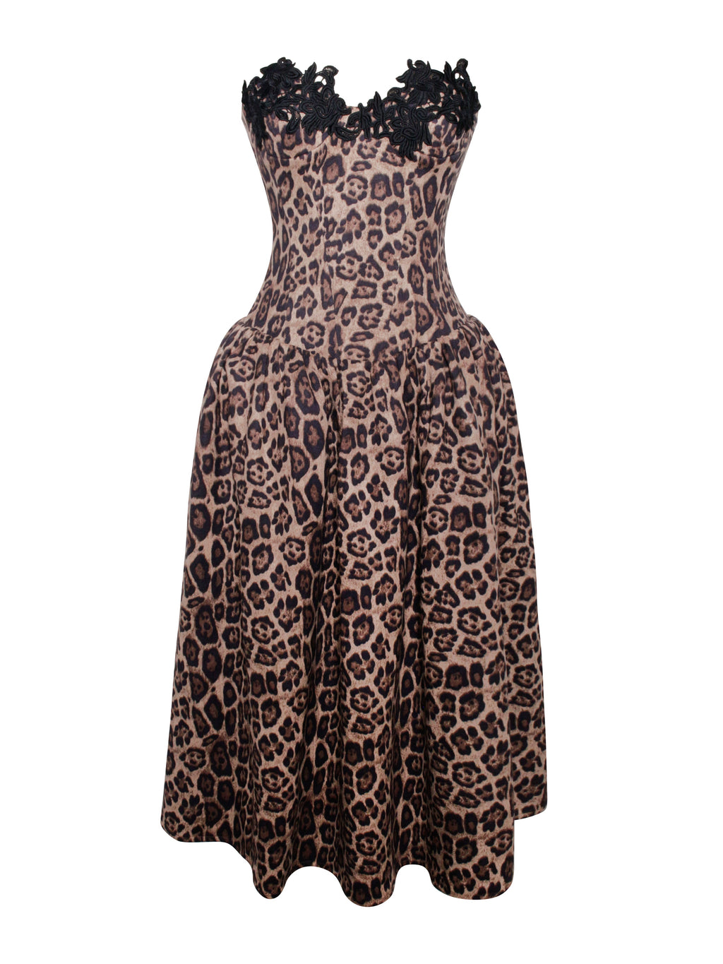 Henna Cheetah Print Midi Dress - HOUSE OF SHE