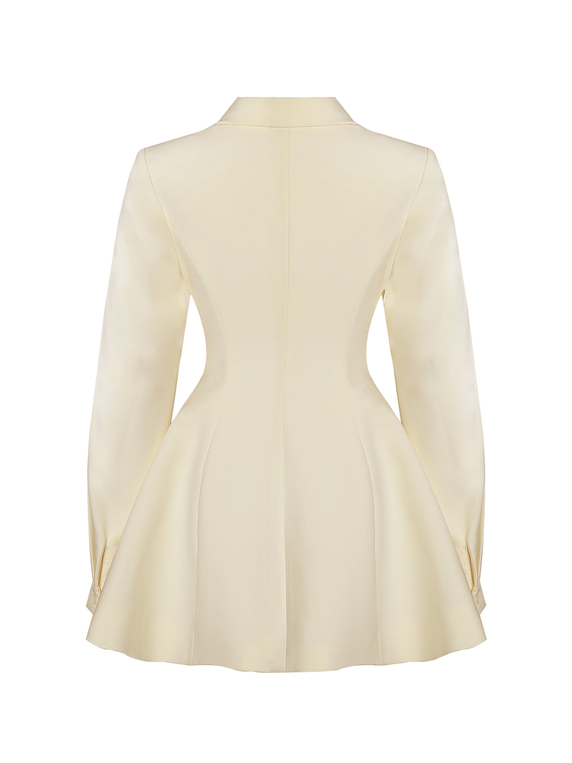 Obelia Off White Long Sleeve Polo Mini Dress
