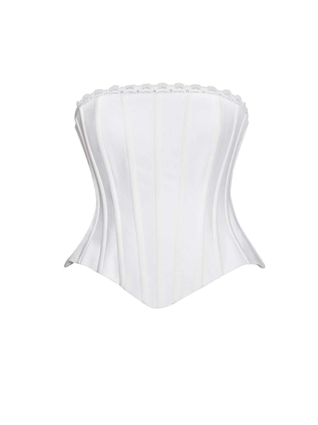 Nia White Lace Corset Top  HOUSE OF SHE