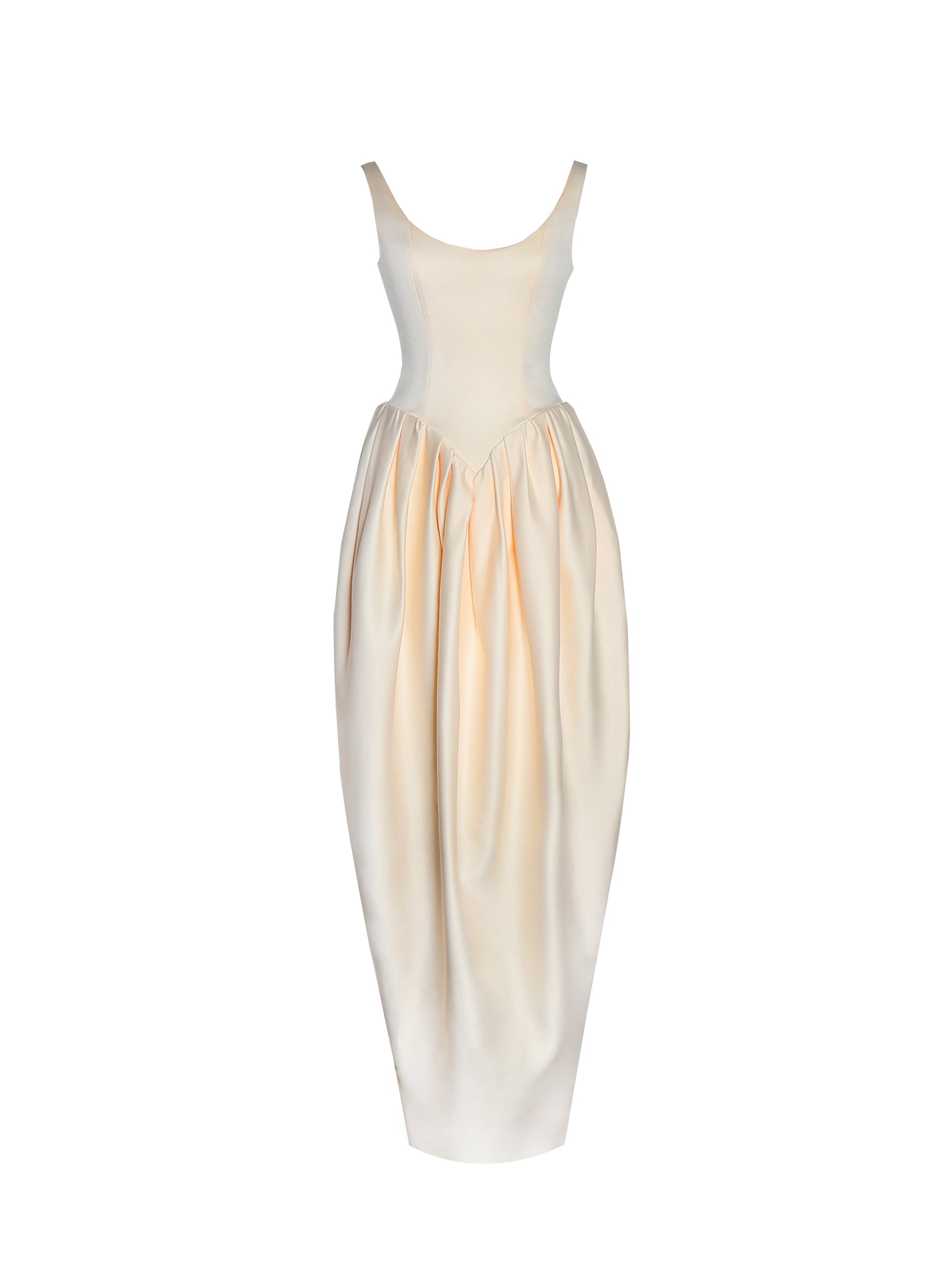 Udana Butter Yellow Drop Waist Tulip Gown - HOUSE OF SHE