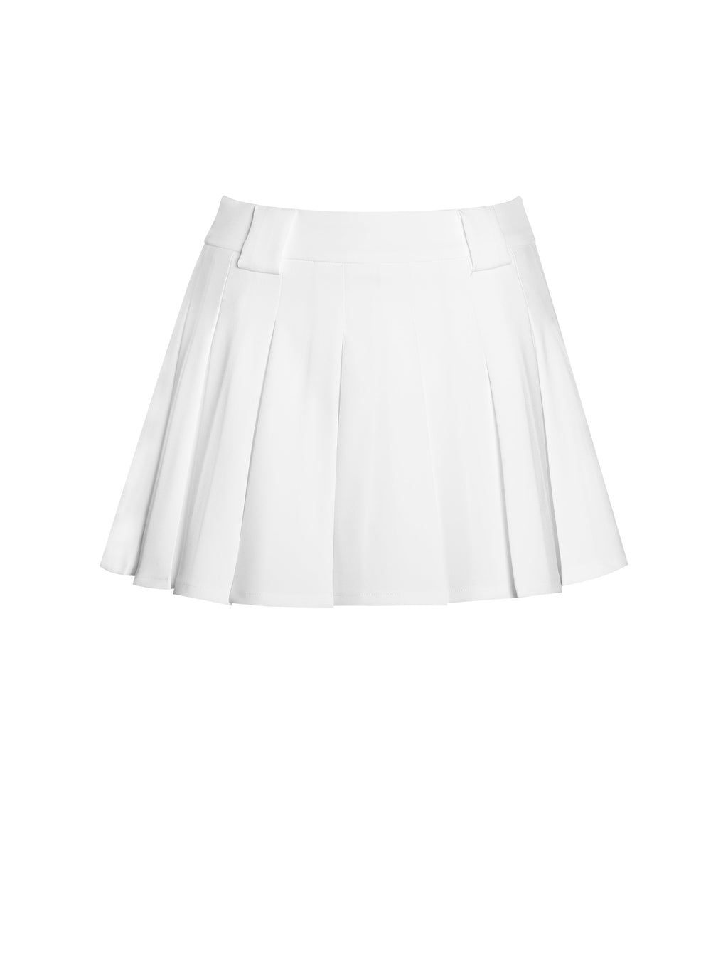 Oaklyn White Pleated Mini Skort - HOUSE OF SHE