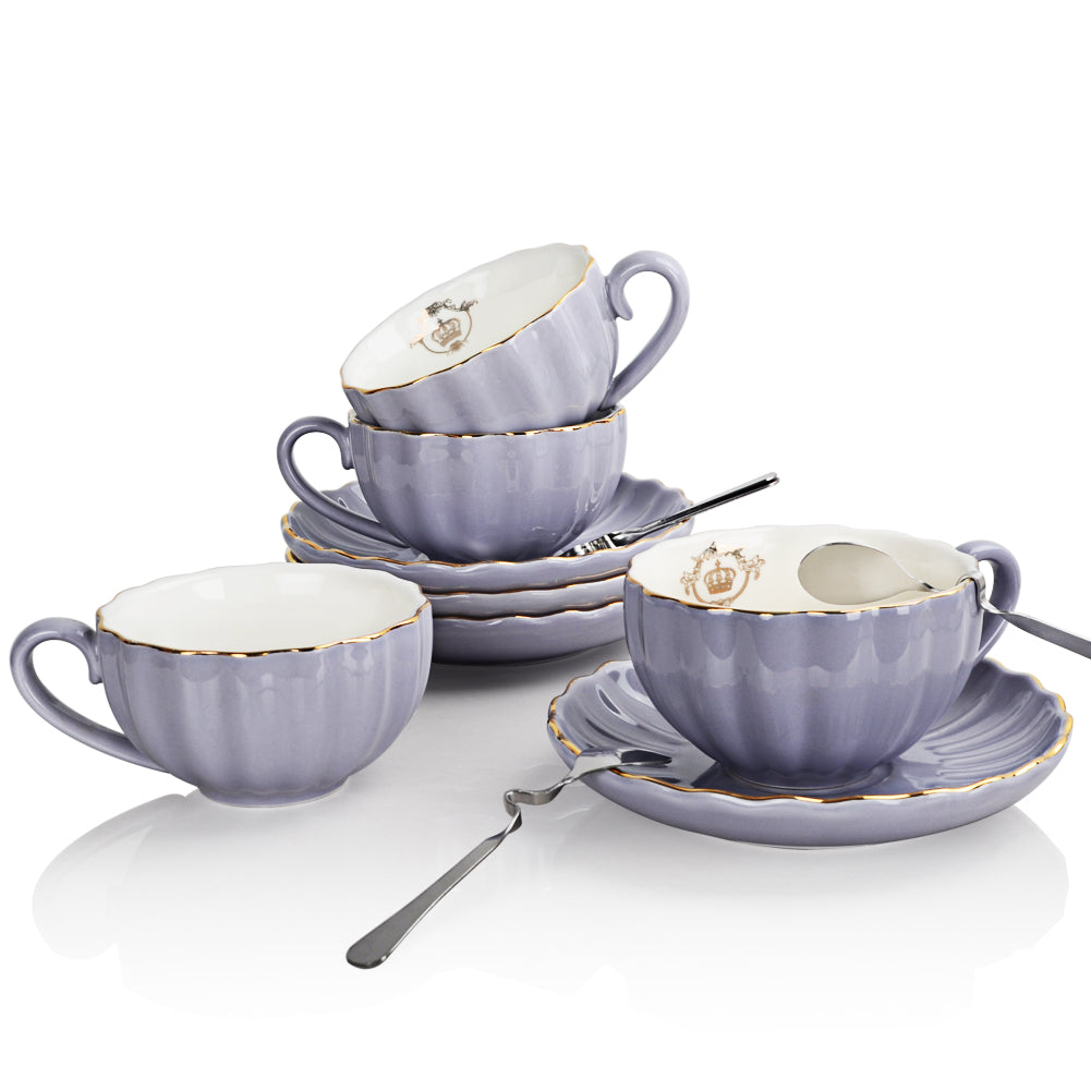 Ceramic Tea Cups and Saucers Set  HOUSE OF SHE