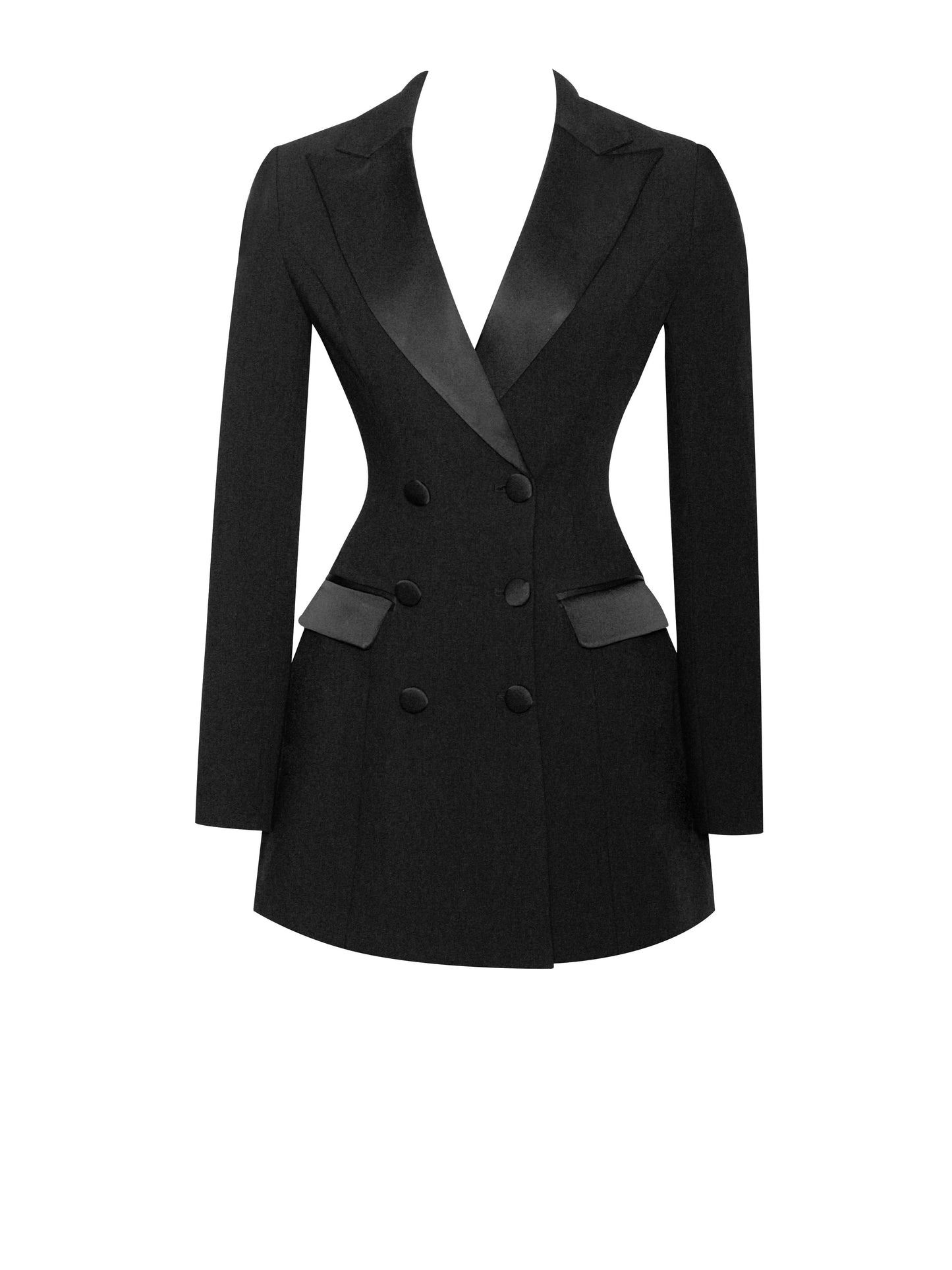 Celeste Black Stretch Blazer Dress