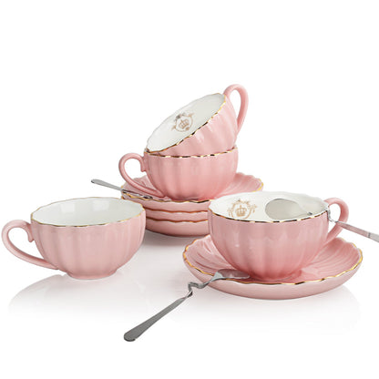 Ceramic Tea Cups and Saucers Set  HOUSE OF SHE