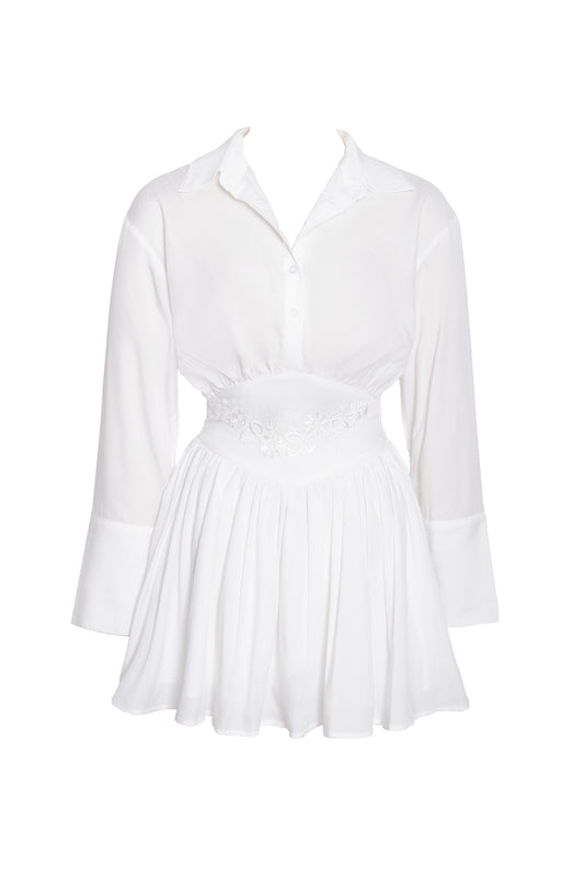 Jamila White Shirt Mini Dress