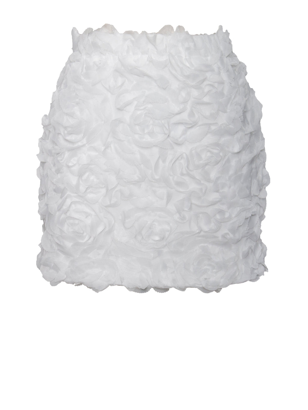 Qiana White Floral Appliqué Mini Skirt - HOUSE OF SHE