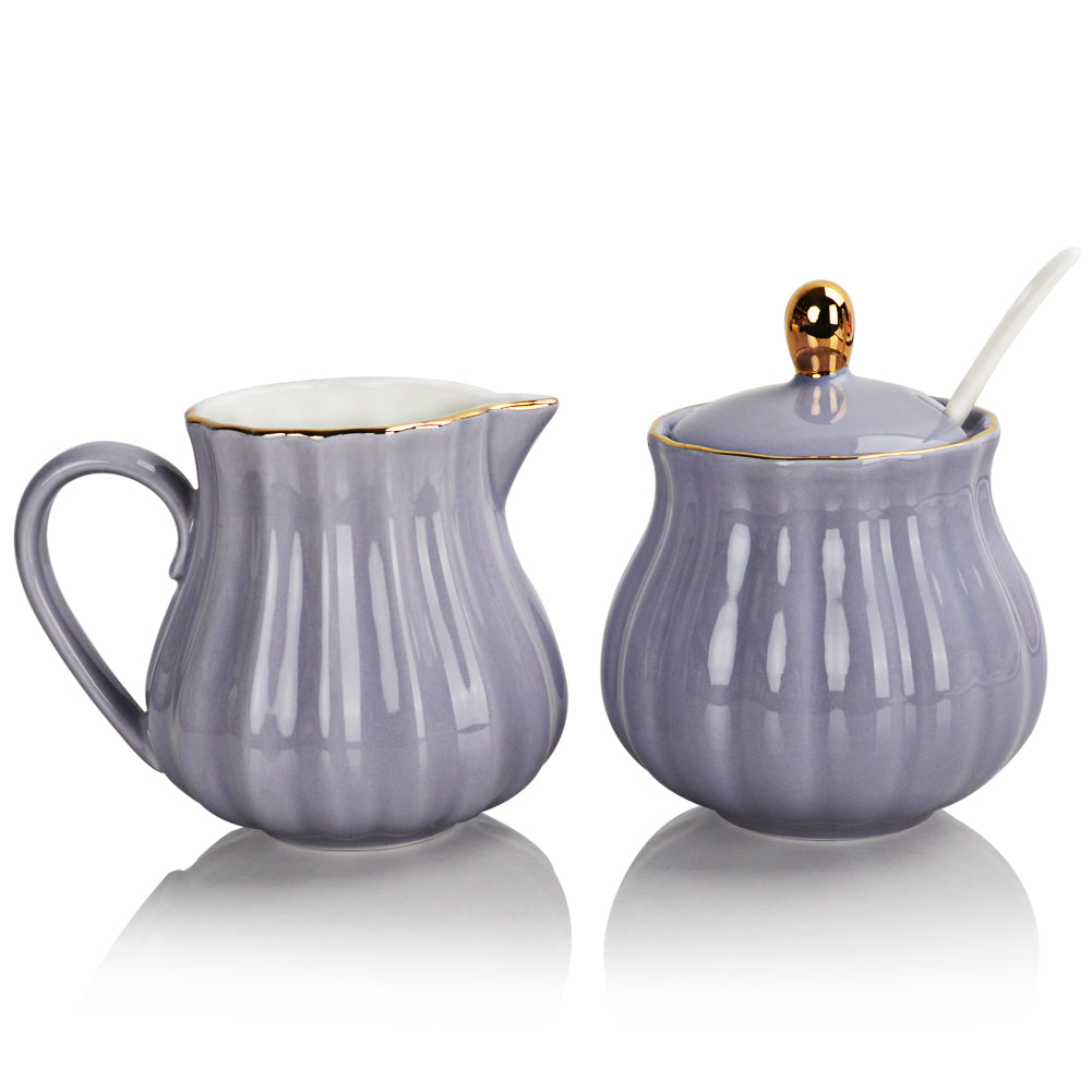 Royal Ceramic Sugar and Creamer 3 Piece Set  HOUSE OF SHE