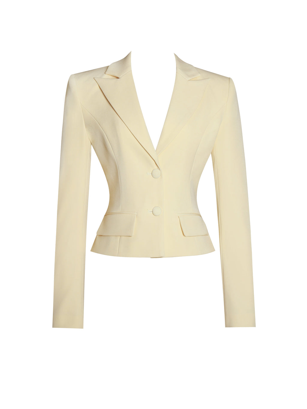 Quinne Butter Yellow Slim-fit Blazer - HOUSE OF SHE