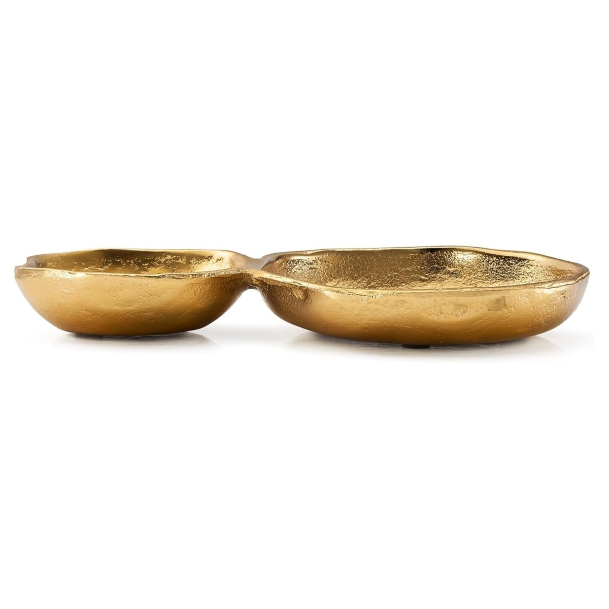 2 Cluster Decorative Bowls Bright Gold Snack Tray Bowl Chip - HOUSE OF SHE