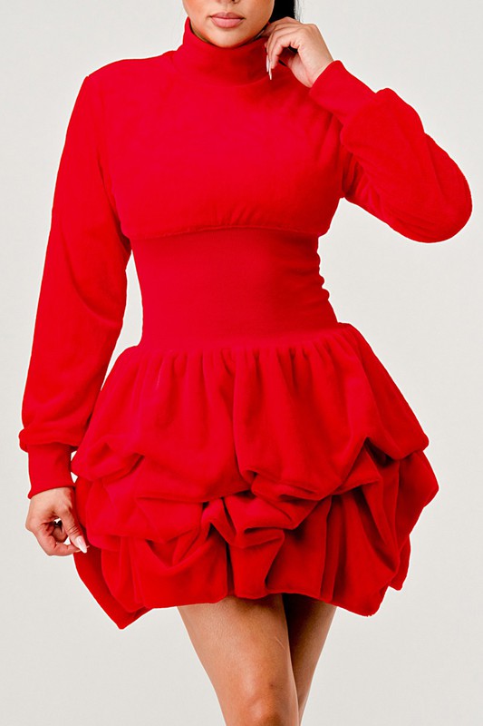 Merry Go Around Ruffle long sleeve dress  HOUSE OF SHE