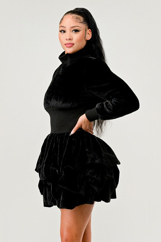 Merry Go Around Ruffle long sleeve dress  HOUSE OF SHE