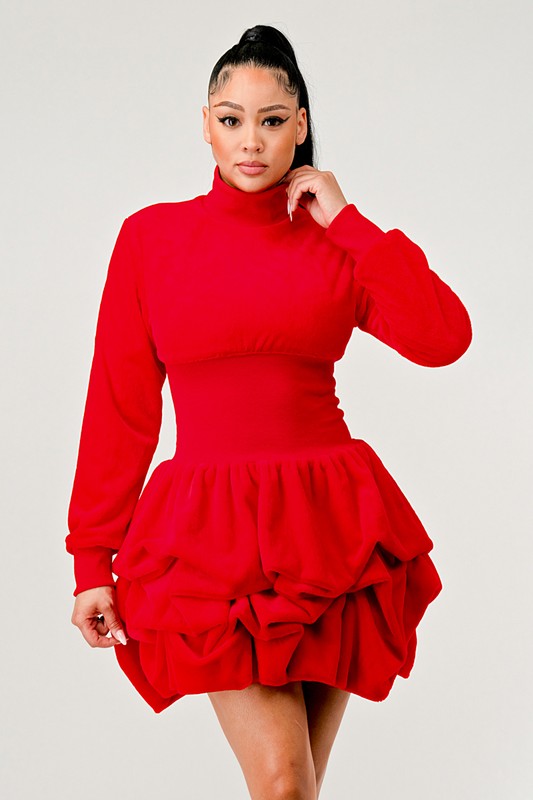 Merry Go Around Ruffle long sleeve dress  HOUSE OF SHE