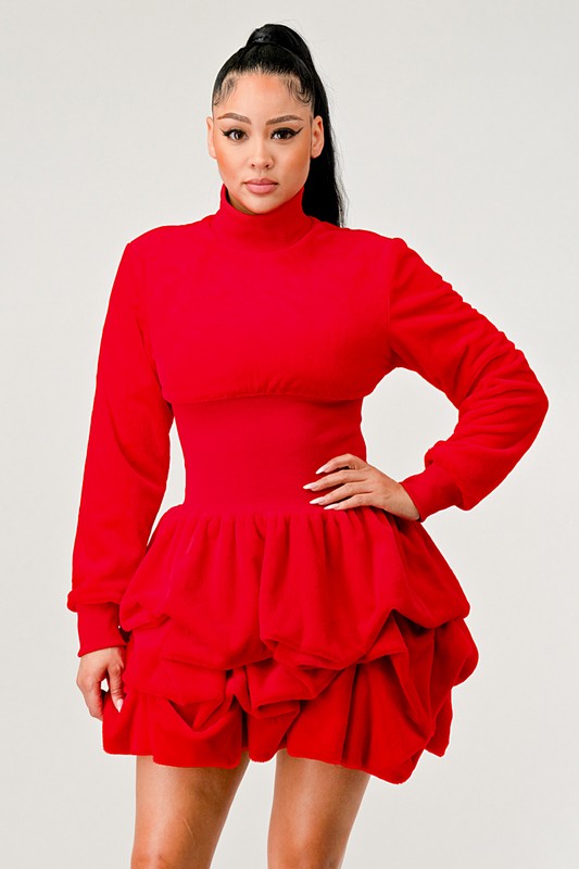 Merry Go Around Ruffle long sleeve dress  HOUSE OF SHE