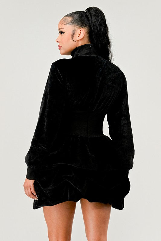 Merry Go Around Ruffle long sleeve dress  HOUSE OF SHE