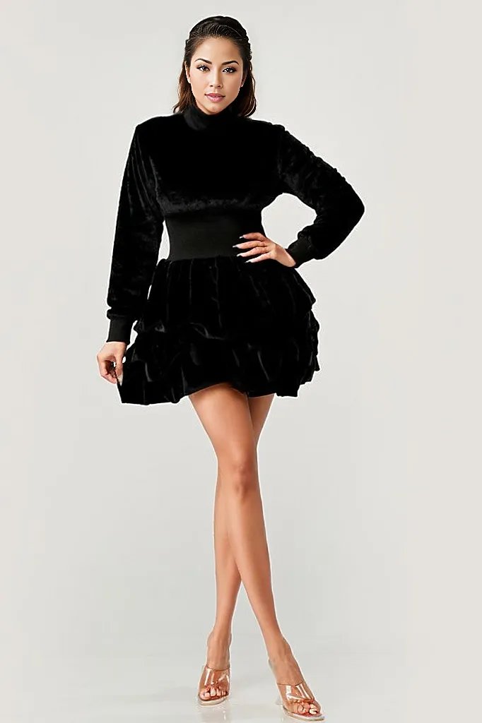 Merry Go Around Ruffle long sleeve dress  HOUSE OF SHE