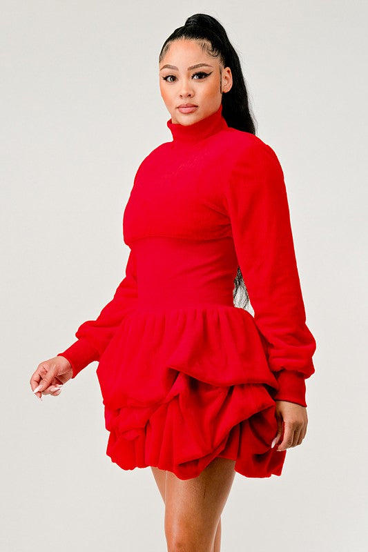 Merry Go Around Ruffle long sleeve dress  HOUSE OF SHE