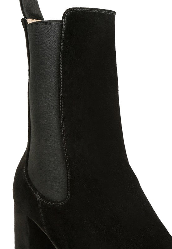 Gaven Suede High Ankle Chelsea Boots  HOUSE OF SHE