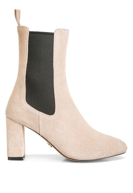 Gaven Suede High Ankle Chelsea Boots  HOUSE OF SHE
