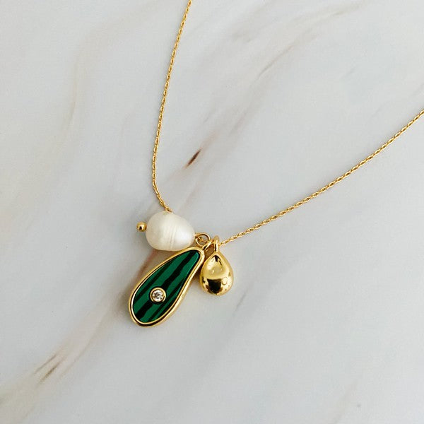 Ellie Three Charms Necklace - HOUSE OF SHE