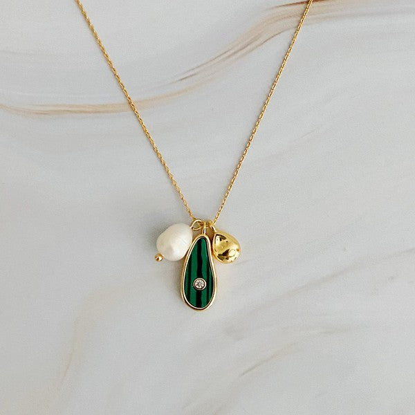 Ellie Three Charms Necklace - HOUSE OF SHE
