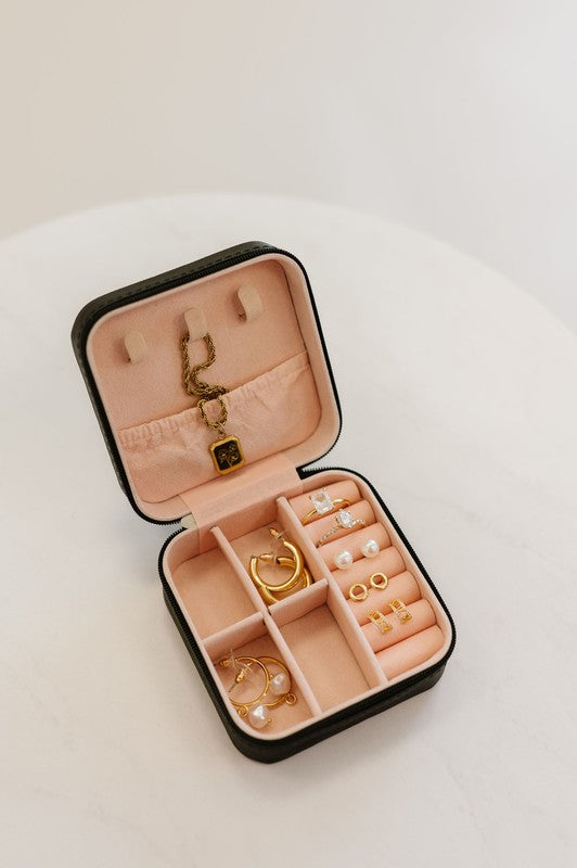 Kristen Travel Jewelry Organizer Box Case - HOUSE OF SHE