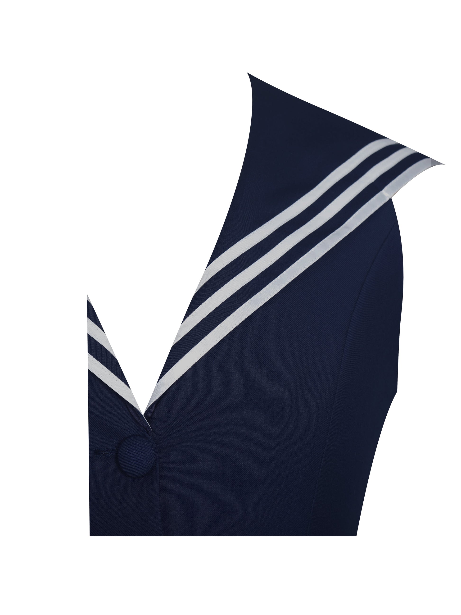 Calliope Navy Sailor Pleated Mini Dress