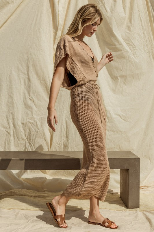 Open Sweater Cover-Up Dress  HOUSE OF SHE