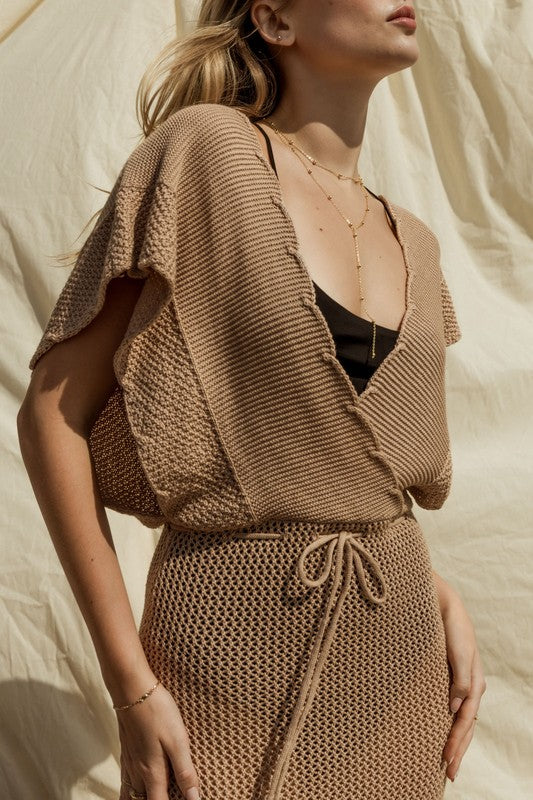 Open Sweater Cover-Up Dress  HOUSE OF SHE