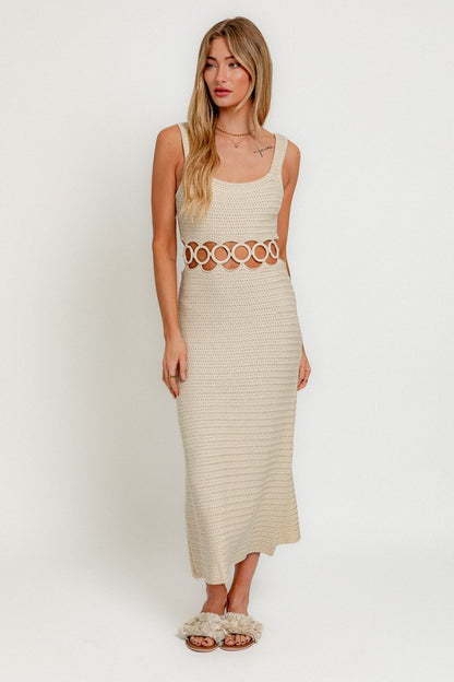 Sally Crochet Midi Dress