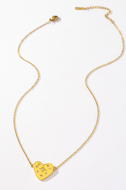STAINLESS STEEL CELESTIAL PENDANT NECKLACE  HOUSE OF SHE