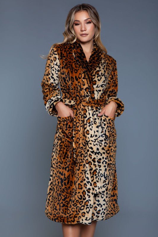 2071 Leopard Robe - HOUSE OF SHE