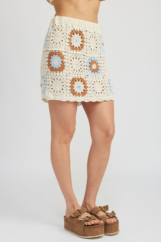 Cruise Crochet Mini Skirt  HOUSE OF SHE