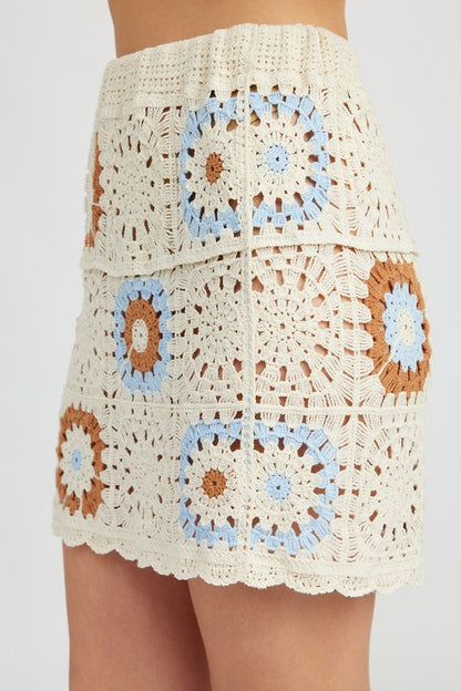 Cruise Crochet Mini Skirt