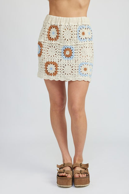 Cruise Crochet Mini Skirt
